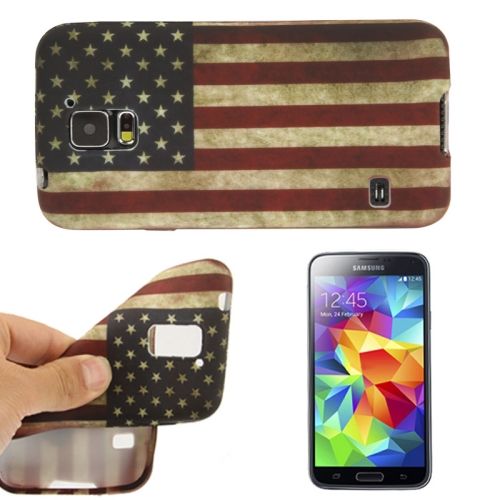 Case Retro bandeira dos EUA Galaxy S5 i9600