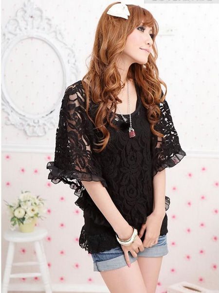 Blusa Em Renda Prince Black