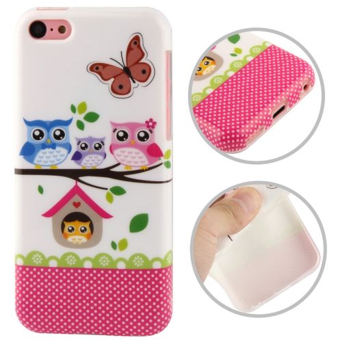 Case coruja e borboleta para iPhone 5C