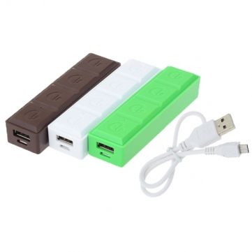 Power Bank - Armazenador Portátil de Carga 2600mAh Chocolate